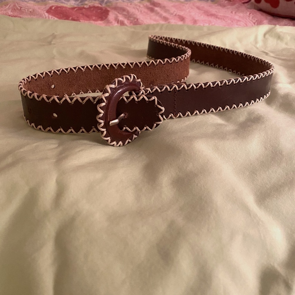 Brown Leather Handmade Belt